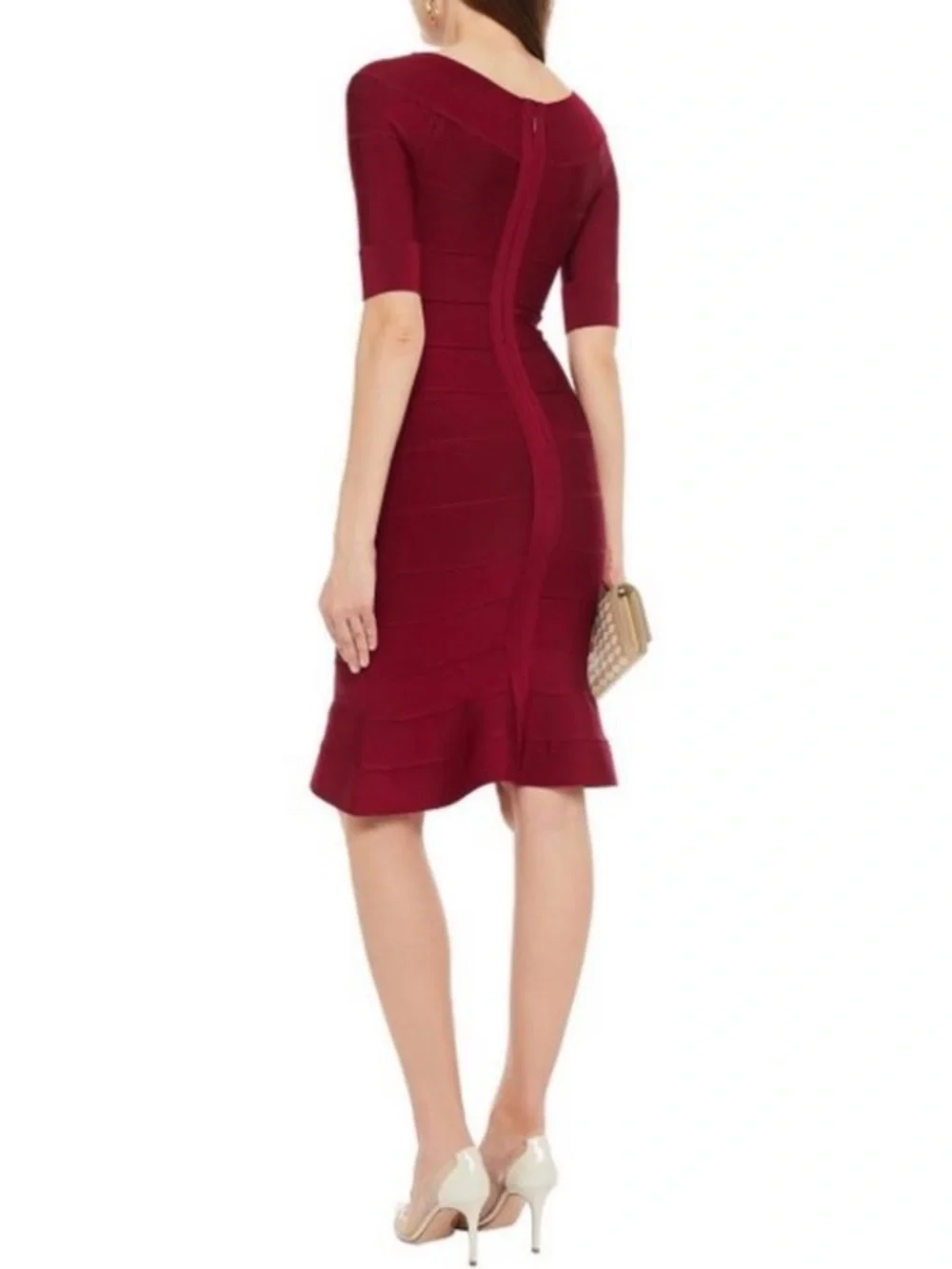 Herve Leger Raspberry Dress $990 NWT